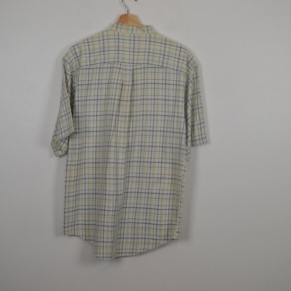 Arrow Archive Button Down Mens M  Short Sleeve Plaid One Front Pocket Shirt - Picture 4 of 8
